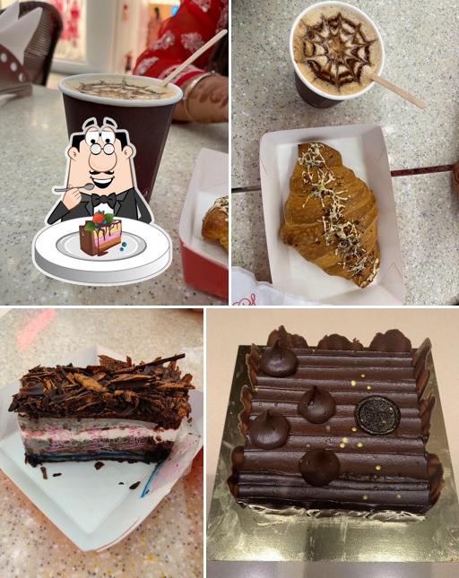 Chocolate cake at Flury's