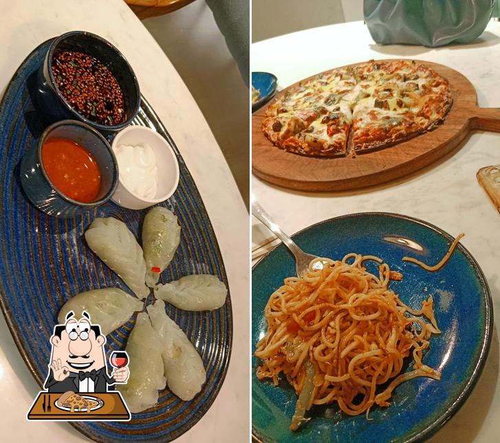 Pick pizza at More Over Coffee