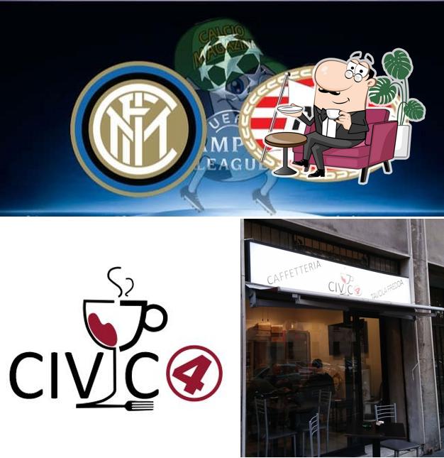 Gli interni di Bar Civico 4