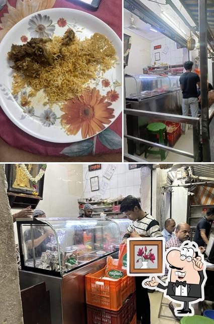 The interior of Meghana Non-Veg Parcels