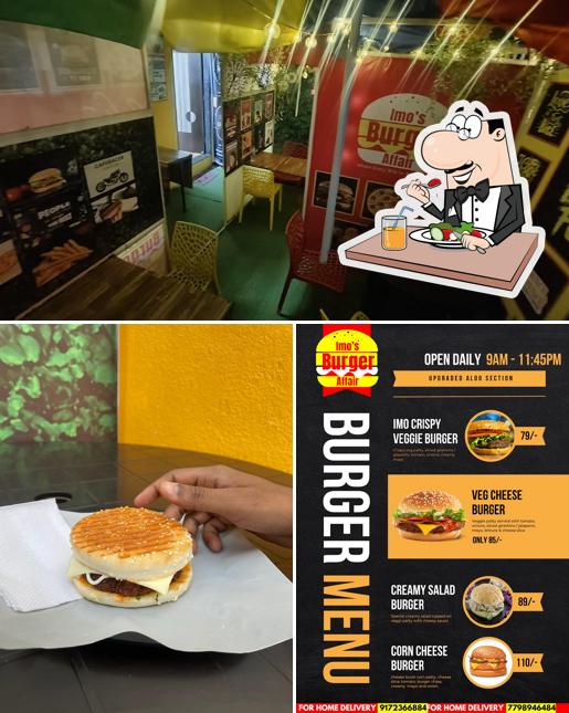 The photo of Imo's Burger Affair’s food and interior