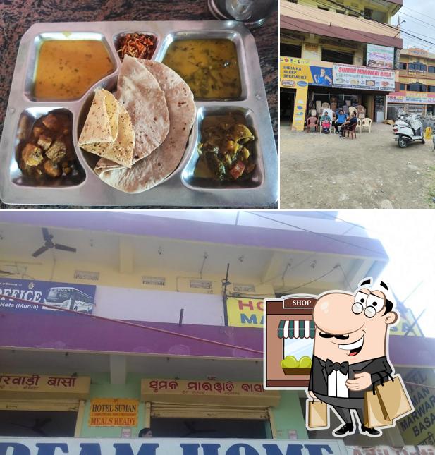 The photo of SUMAN MARWADI BASA’s exterior and food