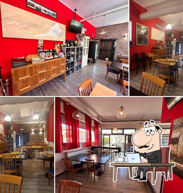 Gli interni di Leccabaffi pizzeria trattoria