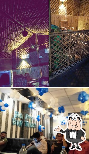 Take a seat at one of the tables at Black & White