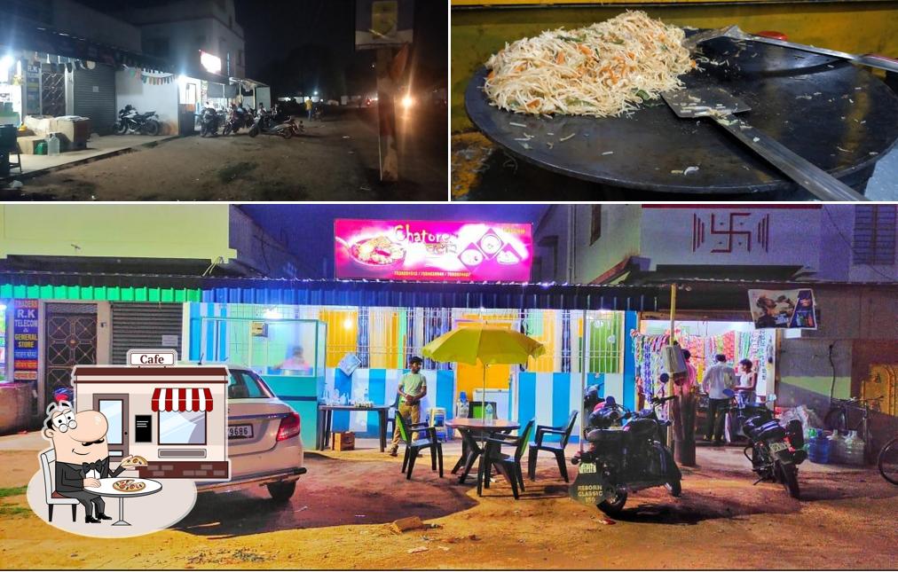 This is the picture depicting exterior and food at Chatore
