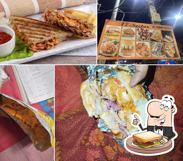 Grilled cheese sandwich at 17 Sector