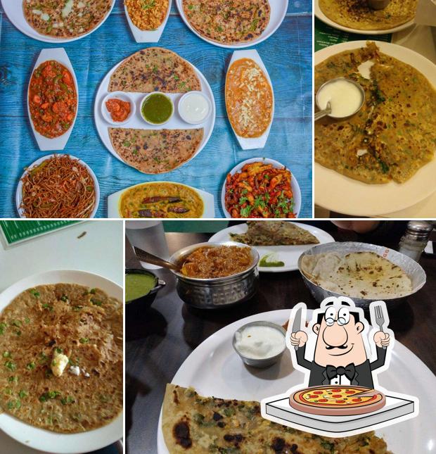 At Paratha plaza, you can taste pizza