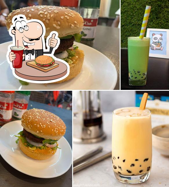 Hamburger at Bubble Tea Club