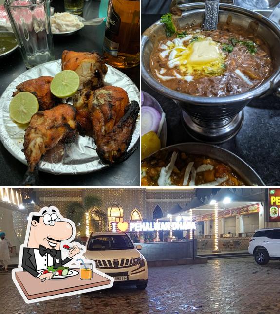 The picture of Sham Lal Dhaba’s food and exterior