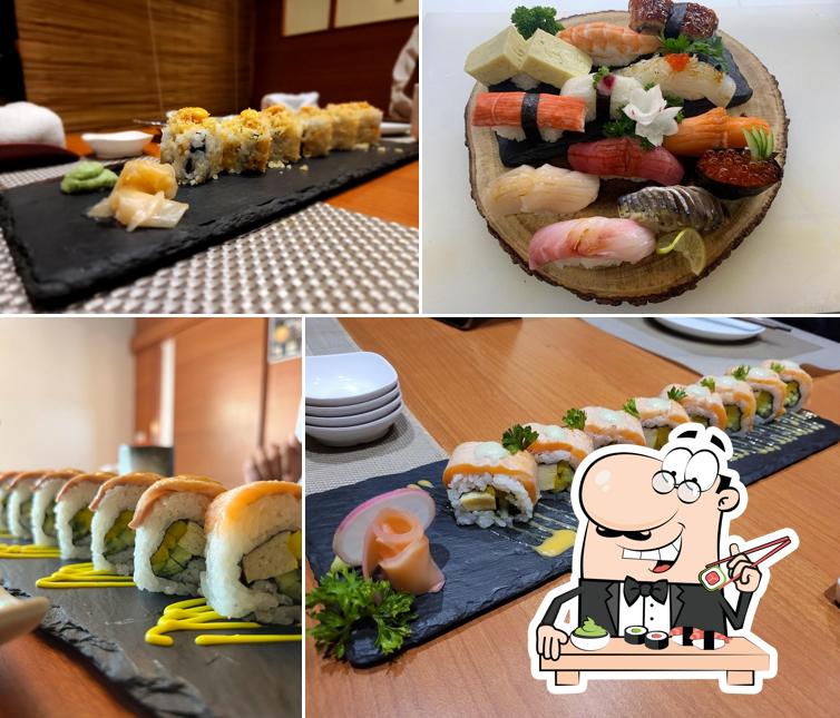 Sushi rolls are offered by Oyama Japanese Restaurant