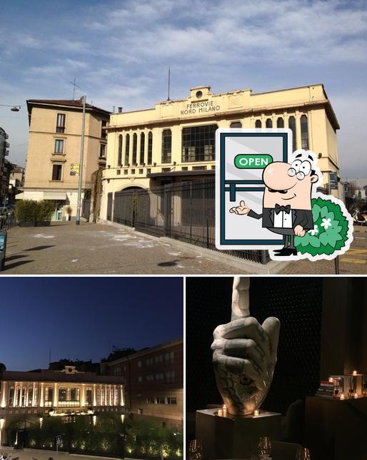 Puoi goderti l'aria fresca da seduto all'esterno di La Bullona
