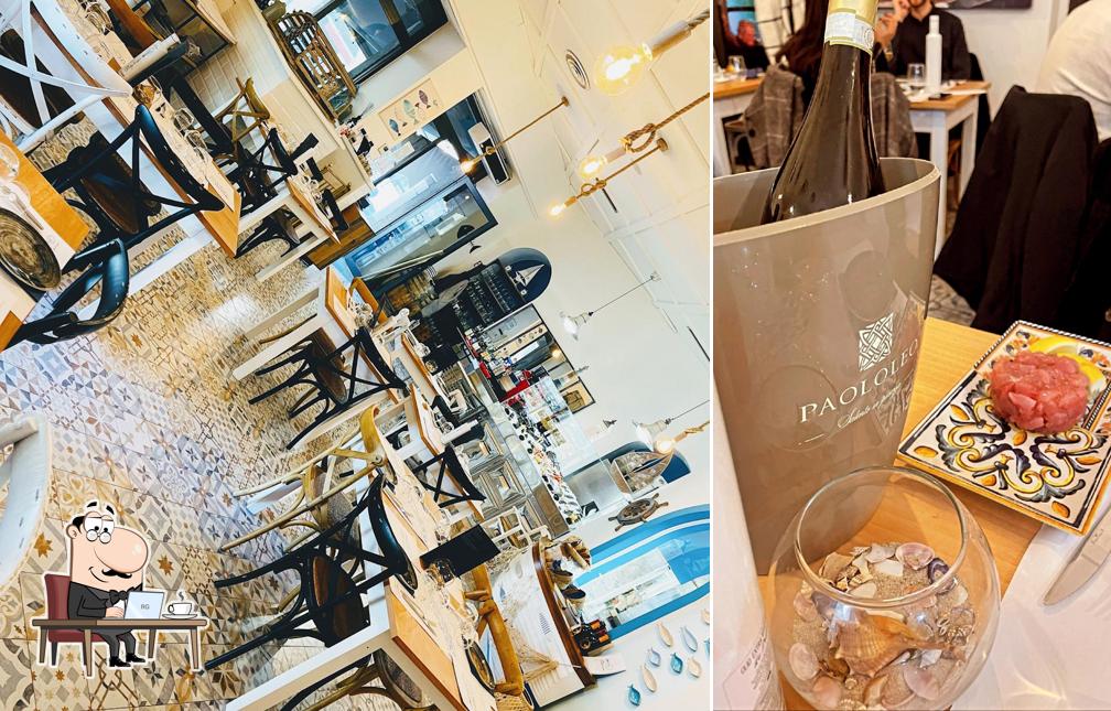 Gli interni di Bottega di mare