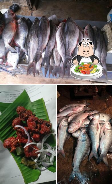 Fish and chicken kabab center serves a menu for seafood lovers