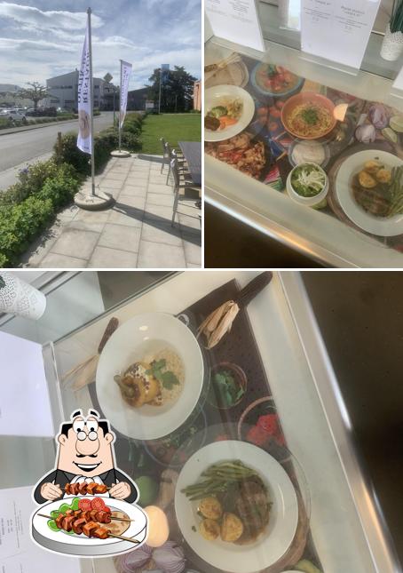 La cibo e esterno del ristorante