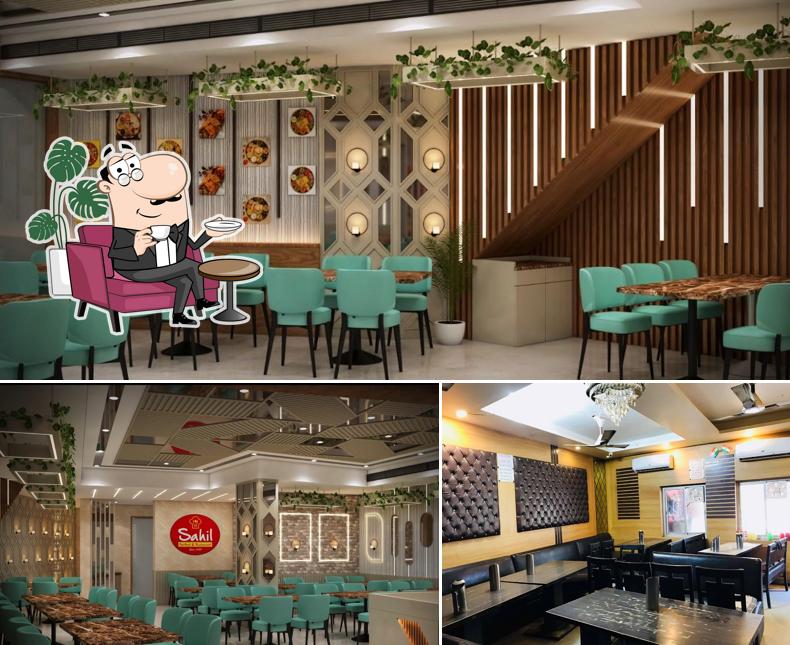 The interior of Sahil Restaurant