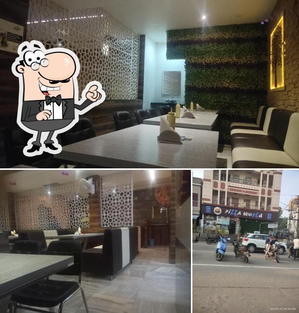 Pizza World is distinguished by interior and exterior