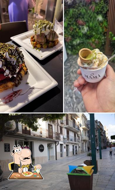 La cibo e esterno del ristorante