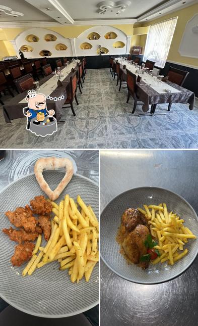 Questa è la immagine che mostra la cibo e interni di Restaurant Hotel Miyamoor