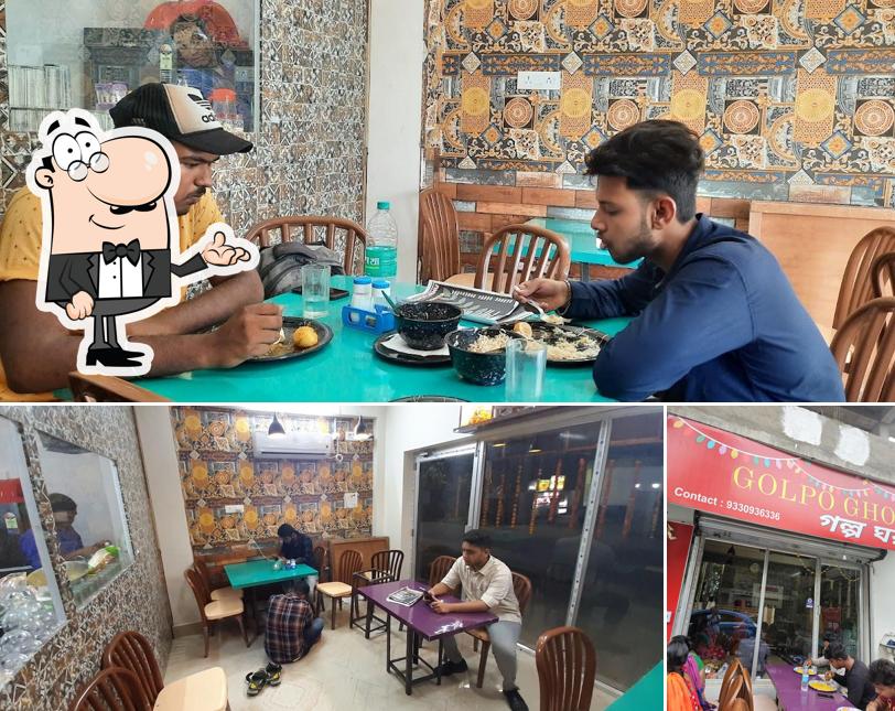 Among different things one can find interior and exterior at Golpo Ghor
