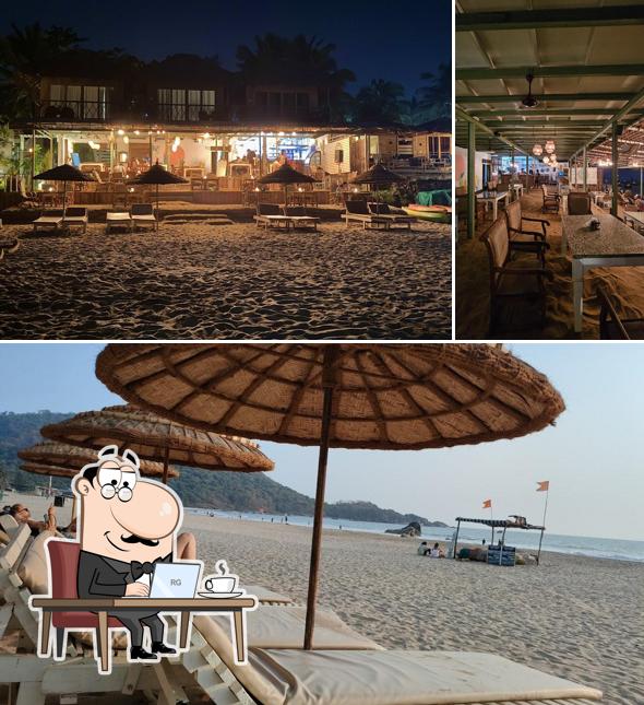 The interior of Goa Sunset Restaurant