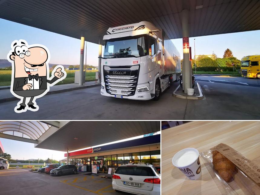 Tra le diverse cose da Bar Petrol Vrtojba Jug Robert Zorn si possono trovare la esterno e bevanda