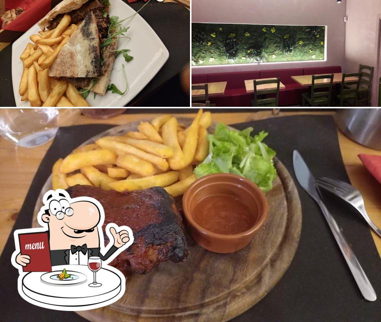 Questa è la immagine che mostra la cibo e interni di Etimo Bistrot