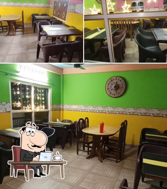 The interior of Niharika Restaurant