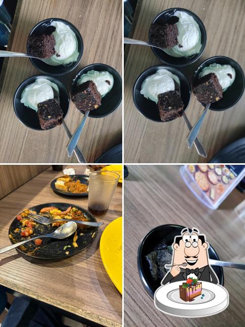 Chocolate cake at AllinOne Pizza
