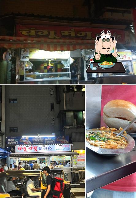 Food at Changu Mangu Vadapav Centre