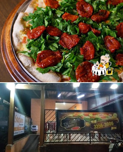 Platos en Di Cáprio Pizzaria
