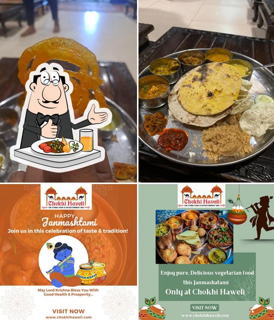 Food at Chokhi Haveli