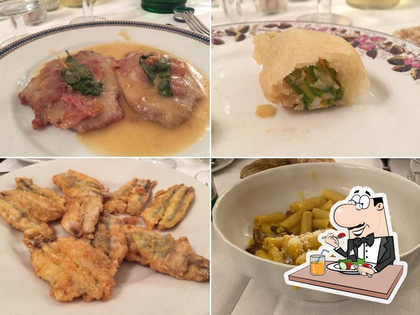 Cibo al Trattoria Antico Falcone