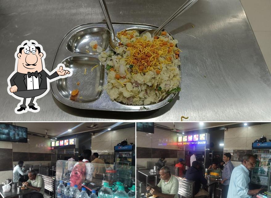 This is the image showing interior and food at Disha Darshini