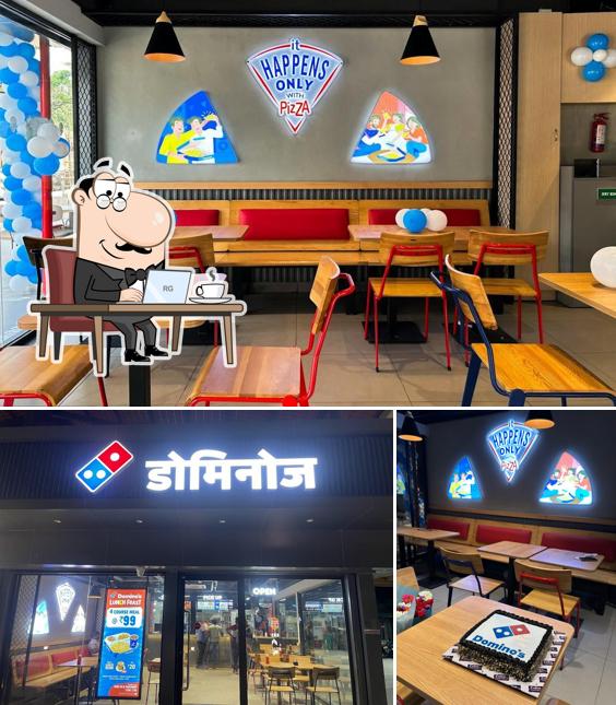 The interior of Domino's Pizza Maval, Lonavala