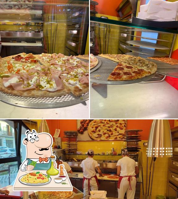 Pizza Che Delizia Bucine si caratterizza per la cibo e interni