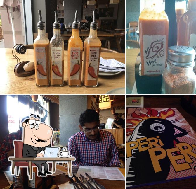 The image of interior and drink at Nando's