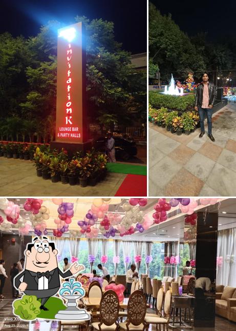 This is the picture displaying exterior and interior at Invitation-K Lounge & Party halls