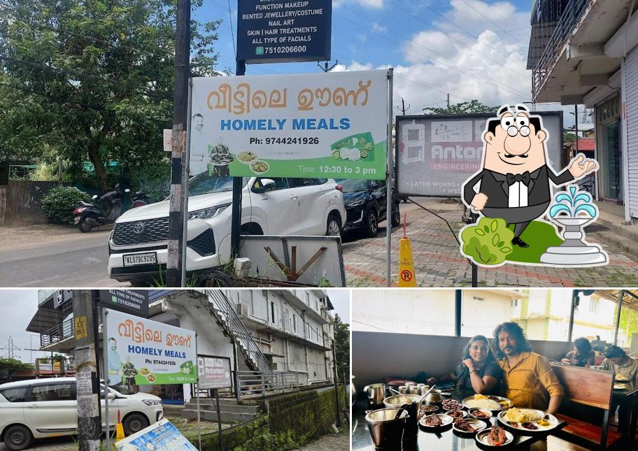 Check out the picture displaying exterior and food at Homely Meals
