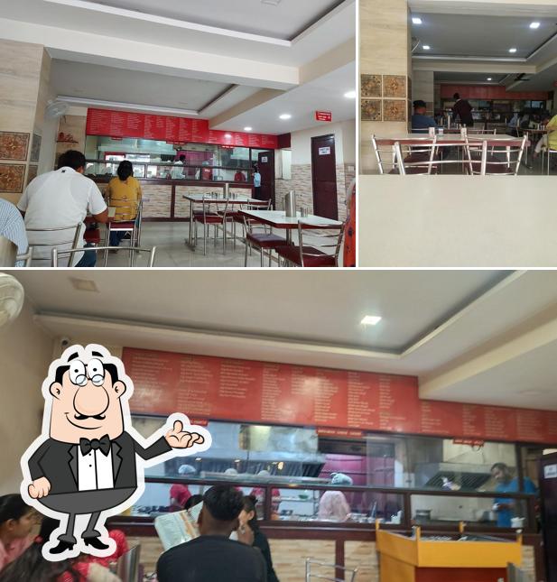 The interior of AB Pure Vegetarian Restaurant