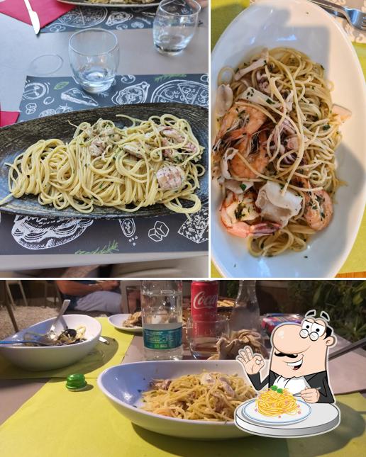 Spaghetti alla carbonara al Ristorante Pizzeria Papema Beach