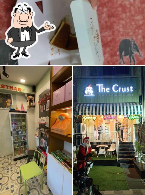 The restaurant's interior and food