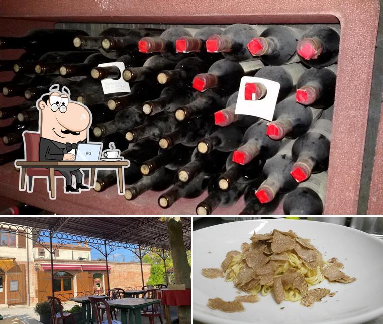 La interni e cibo del ristorante
