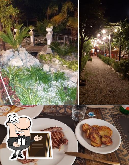 Questa è la foto che mostra la esterno e cibo di Osteria 'O Ciardin