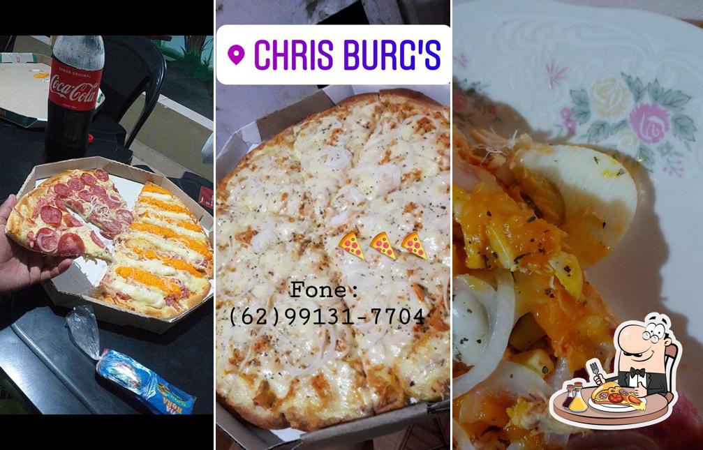 Escolha pizza no Chris burg's