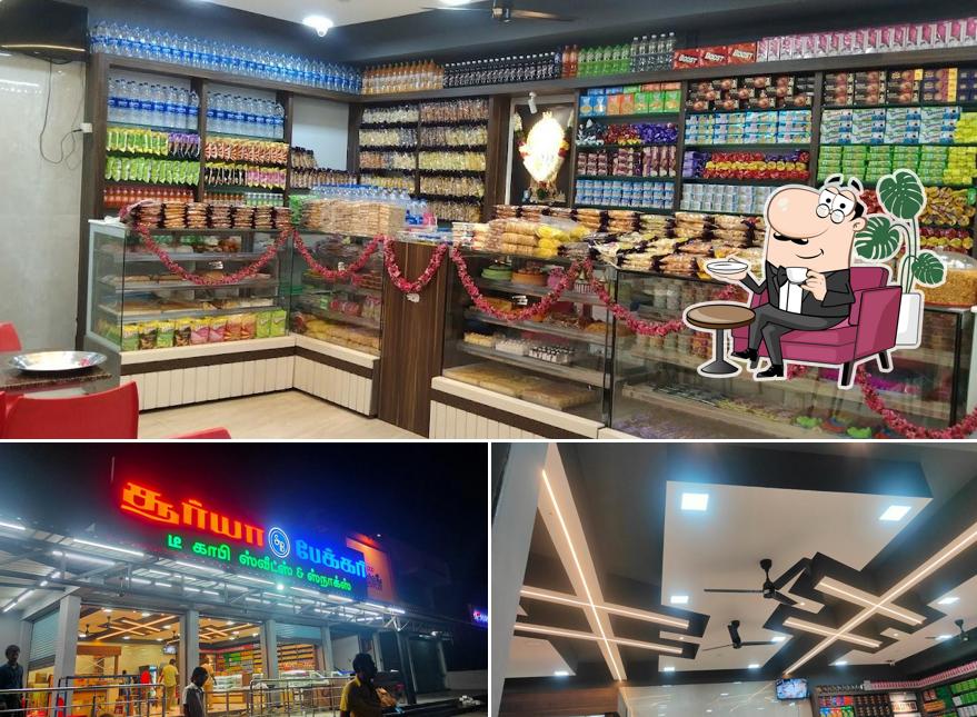 The interior of Surya bakery