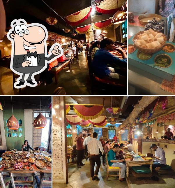 Take a seat at one of the tables at Shree Kismat Kathyawadi