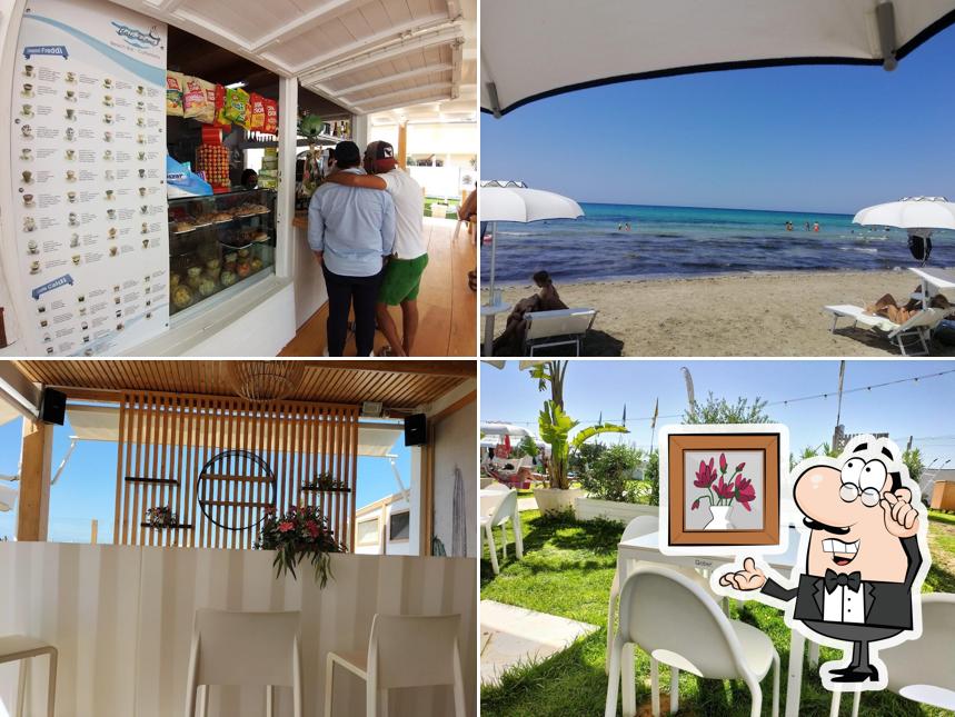 Gli interni di Cafè Blanc Bar in Spiaggia