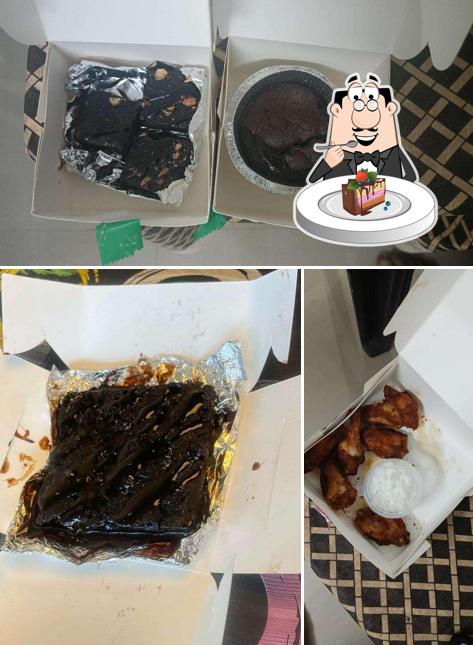 Chocolate cake at Cheesy Haven