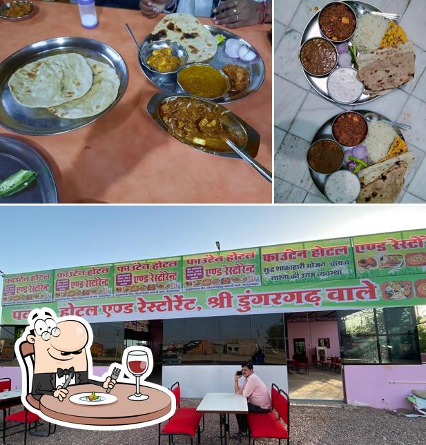 The picture of food and interior at Fountain restaurant by Pawan hotel shri dungargarh