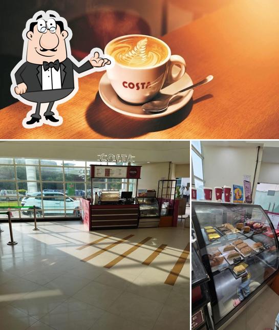 The interior of Costa Coffee
